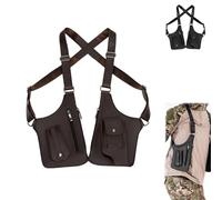 ocalil Sac à double épaule pour les aisselles, 2025 pour hommes, anti-vol sous les aisselles, portefeuille, poche pour téléphone, loisirs, double poche d'épaule, marron, Sac à double épaule pour