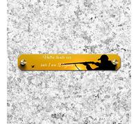 OCAP-FUNERAIRE.COM Inter de Plaque funéraire Personnalisable en plexi Motif Chasseur 03, différentes Tailles, épaisseur 2,5mm, personnalisé sur Plusieurs Lignes 14x2 cm