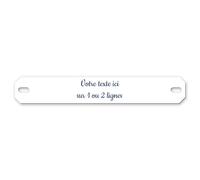 OCAP-FUNERAIRE.COM - Plaque funéraire personnalisable en acrylique, 14x2 cm, épaisseur 1,6 mm, blanc avec écriture bleue, pour enterrement, style minimaliste, religieux
