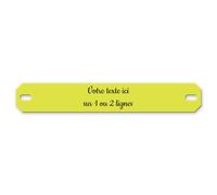 OCAP-FUNERAIRE.COM : Plaque funéraire personnalisable en Acrylique, Taille : 14x2 cm, Épaisseur : 1,6 mm, Jaune, Suspendu, Pour Enterrement, Funérailles