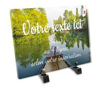 OCAP-FUNERAIRE.COM Plaque funéraire Rectangle Personnalisable en plexi Motif Régional Le Marais Poitevin, différentes Tailles, épaisseur 6mm, personnalisée sur Plusieurs Lignes 30x20 cm