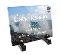 OCAP-FUNERAIRE.COM Plaque funéraire Rectangle Personnalisable en plexi Motif Régional Mer Mayotte, différentes Tailles, épaisseur 6mm, personnalisée sur Plusieurs Lignes 20x15 cm