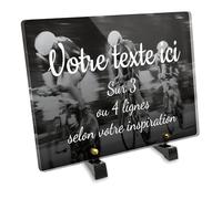 OCAP-FUNERAIRE.COM Plaque funéraire Rectangle Personnalisable en plexi Motif Vélo Course, différentes Tailles, épaisseur 6mm, personnalisée sur Plusieurs Lignes 30x20 cm