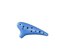Ocarina 12 trous accordé en do, instrument pour débutant(Blue)