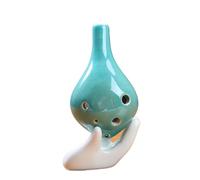 Ocarina Alto 6 Trous En Do Avec Une Bonne Sonorité Adaptée À L'enseignement Et Au Jeu Avec Des Cordes Instrument Ocarina(Blue)