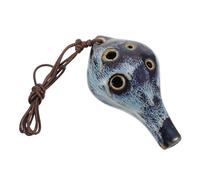 Ocarina Alto en Céramique 6 Trous, Instrument à Vent pour Débutant | Ocarina de Style Rétro, Mini Format Portable Bleu Marine, Facile à Jouer Ranger, sans Bavure, Ocarina Couleur Aléatoire