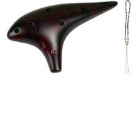 Ocarina alto, Ocarina en céramique Alto C 12 trous multicolore(Brown)