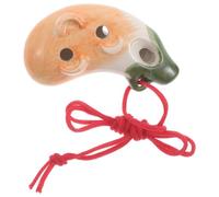 Ocarina Chinoise en Céramique Orange, 6 Trous, Do Alto, Débutants