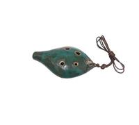 Ocarina classique Instrument de musique en céramique Ocarina à 6 trous(05 Green)