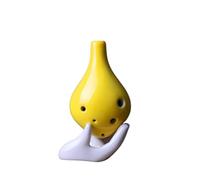Ocarina classique Ocarina à 6 trous en céramique(Yellow)