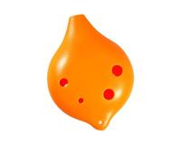 Ocarina classique Ocarina à bouche courte instrument à 6 trous en do(Orange)