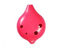Ocarina classique Ocarina à bouche courte instrument à 6 trous en do(Pink)