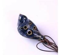 Ocarina débutants Ocarina En Forme D'oiseau À Six Trous Percés Et Réglés Manuellement Adapté Aux Débutants(Dark Blue)