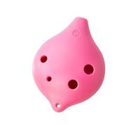 Ocarina débutants Ocarina En Résine Rose Alto C À 6 Trous Instrument Pour Débutant Bouche Courte Et Plate
