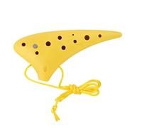 Ocarina débutants Ocarina Professionnel À 12 Trous Instrument De Musique Portatif En Plastique Pour Débutant Jaune