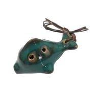 Ocarina en céramique 6 trous C artistique craquelé glacé portable fait à la main