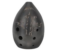 Ocarina en céramique 8 trous en argile noire instrument à vent pour jouer