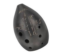 Ocarina En Céramique Élégante Flûte À 8 Trous En Argile Noire Faite La Main Instrument Vent Authentique Adapté Collectionneurs De Musique Instrument De Musique Traditionnel Chinois