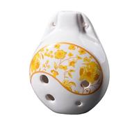 Ocarina en céramique fait à la main - 6 trous - Instrument de musique portable pour débutants - Ornement décoratif en céramique
