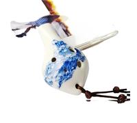 Ocarina en céramique fait à la main avec cordon marron pour débutants (1)