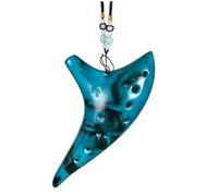 Ocarina Instrument Ocarina Simple À 12 Trous De Milieu De Gamme Accordé En Courant Alternatif Texture Fumée Ancienne(Blue)