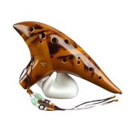 Ocarina Instrument Ocarina Simple À 12 Trous De Milieu De Gamme Accordé En Courant Alternatif Texture Fumée Ancienne(Smoked yellow)