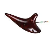 Ocarina Instrument Ocarina Simple À 12 Trous De Milieu De Gamme Accordé En Courant Alternatif Texture Fumée Ancienne(Smoked red)