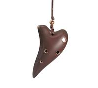 Ocarina Mini Ocarina 6 Trous En Do Aigu Idéal Pour Les Mélomanes(Brown)