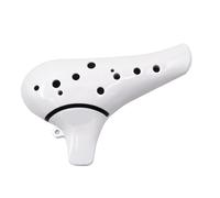 Ocarina Ocarina 12 trous en résine ABS, style Legend of, flûte noire et blanche, instrument de musique for débutants(WHITE)