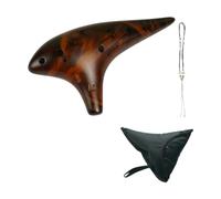 Ocarina Ocarina 12 trous Pure Tone en céramique avec pochette de rangement et cordon tour cou(Yellow)