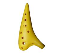 Ocarina Ocarina Adulte En Plastique Coloré À 12 Trous Ton Moyen Instrument À Vent D'entrée De Gamme(Yellow)