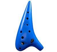 Ocarina, Ocarina alto en do à 12 trous for débutants, plastique anti-chute, instrument vent de style sous-marin for la pratique(Blu)