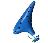 Ocarina Ocarina Alto En Résine Et Plastique À Douze Trous Pour Débutant Petit Trou Pour Le Doigt Niveau D'entrée(Blue)