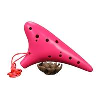 Ocarina Ocarina Alto En Résine Et Plastique À Douze Trous Pour Débutant Petit Trou Pour Le Doigt Niveau D'entrée(Rose red)