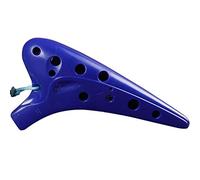 Ocarina, Ocarina en plastique antichoc à 12 trous do aigu, petit modèle créatif de style sous-marin, idéal for les débutants(Blu)