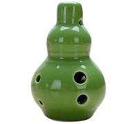 Ocarina, Ocarina, instrument créatif en forme de calebasse, 6 trous, alto, do, rond et petit à vent(Green)