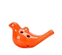 Ocarina Ocarina Ocarina créatif oiseau 6 trous en Do Alto pour débutant Instrument de musique souvenir de voyage (orange)