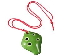 Ocarina Ocarina portable en céramique à 6 trous, petit modèle rond forme de fraise, idéal for les débutants, avec cordon for un apprentissage facile