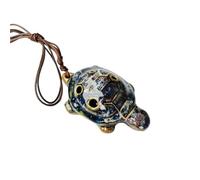 Ocarina Ocarina tortue rétro style mini, série à changement de couleur au four, 6 trous, instrument fait main, son agréable(Blue)