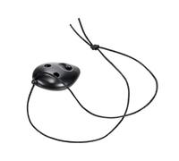 Ocarina portable 6 trous noir petit instrument de musique avec cordon de transport construction adapté pour une utilisation en extérieur