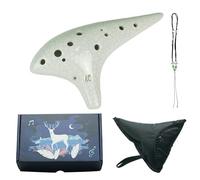 Ocarina portable en céramique à 12 trous - Petit outil de musique pour joueurs, éducation, loisirs et voyage
