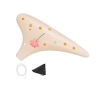 Ocarina portable en résine avec 12 trous pour les doigts ergonomique pour jouer confortablement en cours, concerts ou voyages Flûte en résine claire