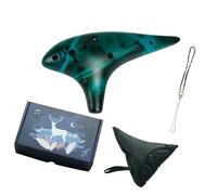 Ocarina professionnel en céramique à 12 trous, large gamme d'octaves, instrument à vent facile à apprendre pour les groupes scolaires et les artistes, ocarina en argile fait à la main