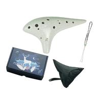 Ocarina professionnel en céramique à 12 trous, large gamme d'octaves, instrument à vent facile à apprendre pour les groupes scolaires et les artistes, ocarina en argile fait à la main