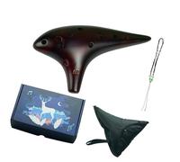 Ocarina professionnel en céramique à 12 trous, larges gammes d ' octaves, instrument à vent facile à apprendre pour les groupes scolaires et les artistes Ocarina en argile fabriqué à la main