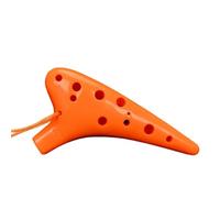 ocarina Professionnel Ocarina 12 trous en do aigu instrument SC pour débutants(Orange)