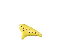 ocarina Professionnel Ocarina 12 trous SC key aigu C apprentissage des instruments de musique pour débutants(Yellow)