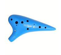 ocarina Professionnel Ocarina Alto 12 Trous Clé En Do Instrument Débutant Pratique D'introduction(Blue)