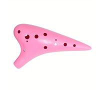 ocarina Professionnel Ocarina Alto 12 Trous Clé En Do Instrument Débutant Pratique D'introduction(Pink)