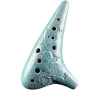 Ocarinas, Ocarina 12 trous Alto C (AC) Type de fissure, Instruments à vent créatifs de style sous-marin, Artisanat exquis, Sac en tissu + Bâton de nettoyage + Protecteur d'embout buccal